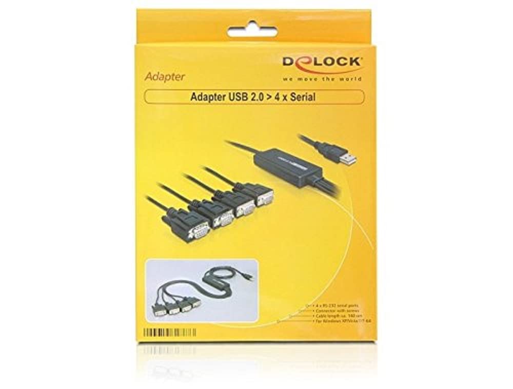 DeLOCK USB Cable/Adapter USB A to 4X D-Sub9 M/1.40 m