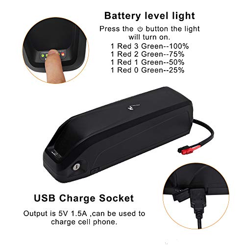 36V 48V 52V Hailong Ebike Battery With Charger Full Capacity 10Ah