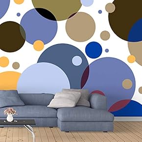Wall Murals for Bedroom Abstract Colorful Dots Collage Removable Wallpaper Peel and Stick Wall Stickers - 66x96 inches