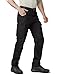 CQR Men's Quick Dry Work Pants, Water Resistant Outdoor Tactical Pants, Lightweight Stretch Cargo Hiking Pants, Work Cargo Pants Black, 30W x 30L