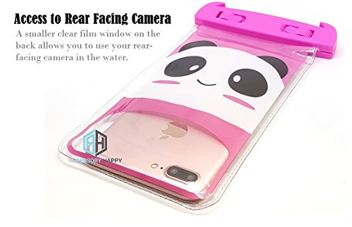 Universal Waterproof Bag Neck Strap, Cartoon Panda Design Case Cover Holder For iPhone 6 6S 7 Plus Galaxy S7 S7 Edge Note 3 4 5 and Other Mobile Phones (Waterproof Panda)
