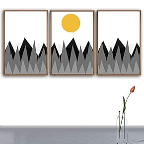 3 Piece Framed Canvas Wall Art for Living Room, Bedroom Nordic Simple Style Canvas Prints for Modern Home Decoration Ready to Hang - 16"x24"x3 Panels