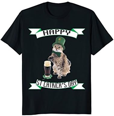 Happy St Catrick's Day St Patrick's Day Funny Cat T-shirt