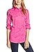 Wrangler Women's Western Yoke Two Snap Flap Pocket Shirt, Pink, Large
