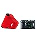 MegaGear ''Ultra Light'' Neoprene Camera Case Bag with Carabiner for Canon PowerShot G3 X G3X Digital Camera (Red) (MG575)