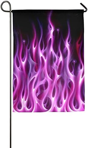 Flame Purple Summer Beach Custom Summer Yard Garden Flags All-Weather Polyester 12 X 18 Decorative