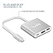 USB-C-to-HDMI, LoHi 3-in-1 Digital Multiport Adapter, USB-C Quick Charging + HDMI Supports 4K 30HZ + USB 3.1 Port, for HDMI Converter and MacBook/ChromeBook Pixel/USB-C Devices