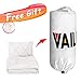 Vailge 3 Piece Pinch Pleated Duvet Cover with Zipper Closure, 100% 120gsm Microfiber Pintuck Duvet Cover, Luxurious Pintuck Decorative (White,Full)