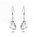 TOPSTARONLINE (TM Swarovski Elements Crystal Princess Pea Pendant Clear Earrings