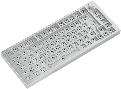 GLORIOUS Gaming GMMK PRO 75% Barebones (endast chassi) – Modulaert mekaniskt gamingtangentbord, TKL-storlek, chassi på 1,5 kg, RGB, helt anpassningsbart, 5-stiftsbrytare, Internationell/ISO - Vit