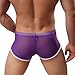 YiZYiF Men's Sexy Soft Underwear Sheer Transparent Brief Boxer Trunks Panty Purple Medium