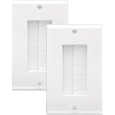 LEENUE Placa de pared tipo escobilla, placa de pared de una sola banda para cables de bajo voltaje, ocultador de cable para T