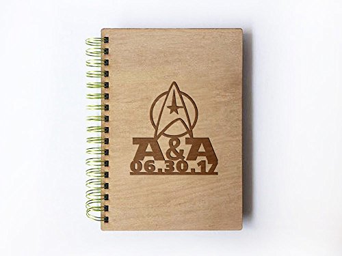Click Here to See More Images Wedding Guest book (wood) - notebook - Star Trek