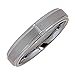 Tungsten Carbide Brushed Wedding Ring Recessed edge 5mm