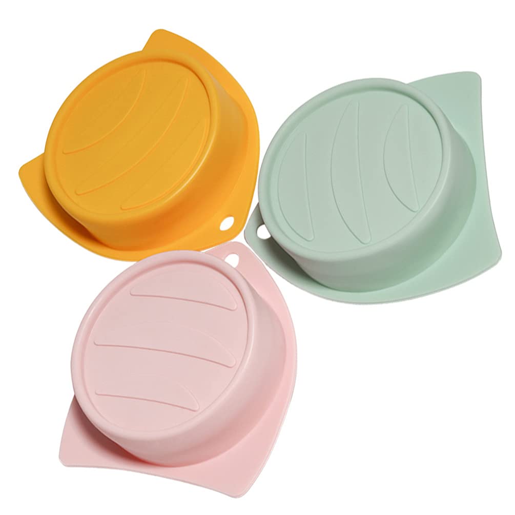 UPKOCH 3pcs Silicone Pet Food Can Lids Universal Pet Can Covers