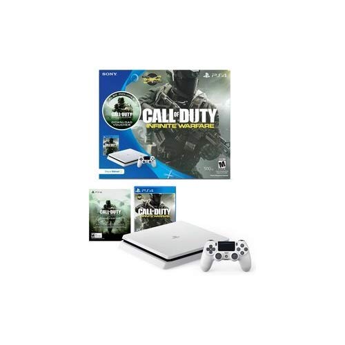 White Playstation 4 Slim 500gb Call Of Duty Infinite Warfare Bundle