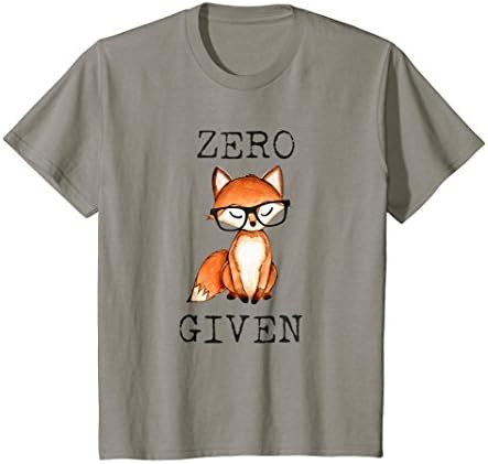 Kids Zero Fox Given Funny Fox Shirt With Hipster Nerd Glasses 8 Slate