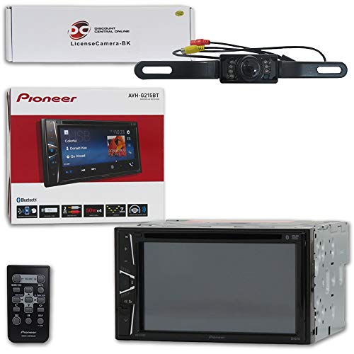 Pioneer AVH-G215BT Car Audio Double Din 2DIN 6.2 Touchscreen DVD MP3 CD Stereo Built-in Bluetooth with DiscountCentralOnline HL09 Waterproof Nightvision Back-up Camera