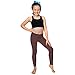 STRETCH IS COMFORT Girl's Cotton Leggings Brown Large