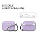 Delidigi AirPods Pro Case Cover [Front LED Visible] Compatible with Apple AirPods Pro 2019 Release(Lavender)