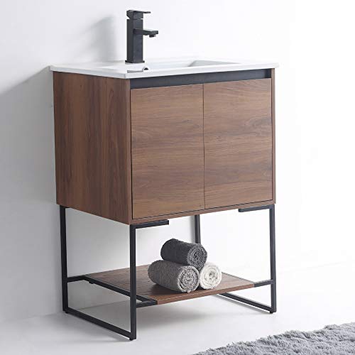 Fine Fixtures 24" Inch Bathroom Vanity and Sink, Knob Free Design