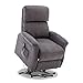 BONZY Classic Power Lift Chair Soft and Warm Fabric with Remote Control for Gentle Motor, Gray