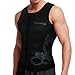 Ctrilady Men’s Wetsuit Top, Neoprene Vest with Front Zipper, UV Protection, Sleeveless Workout Top for Swimming Diving Surfing and Canoeing