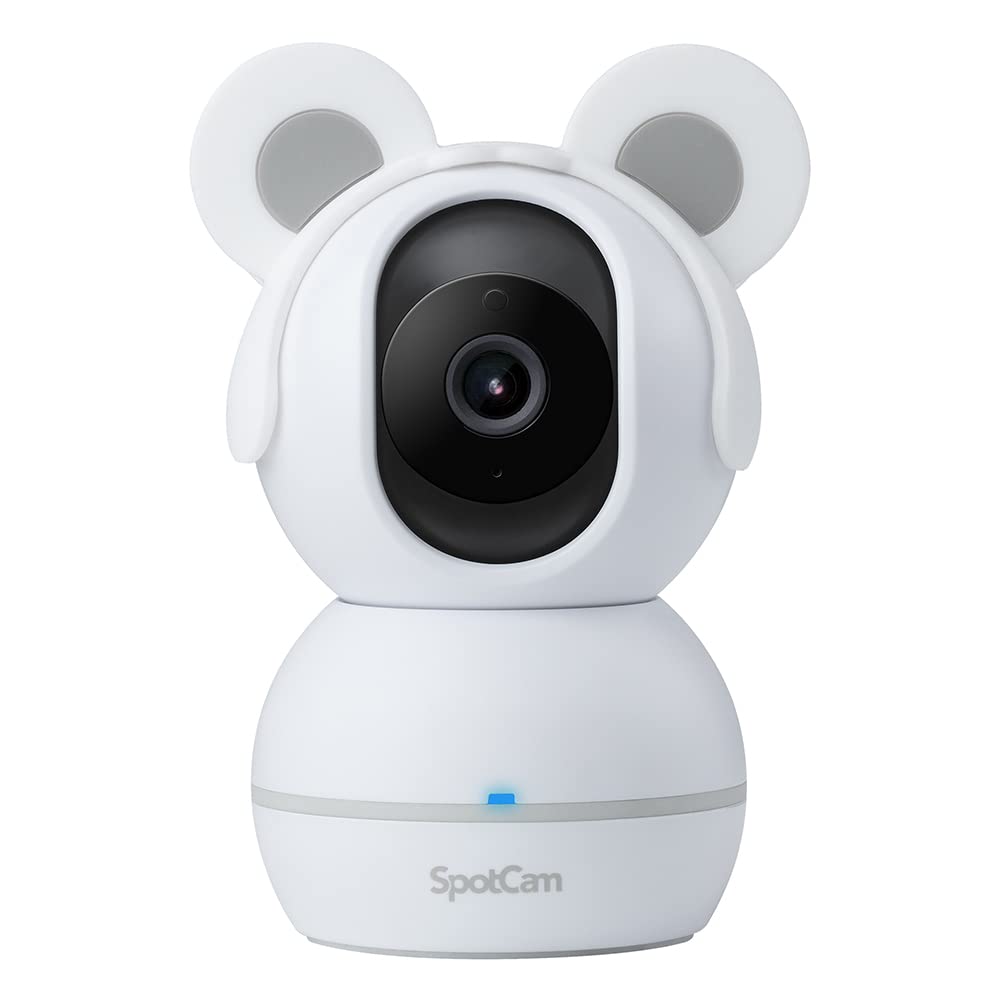 SpotCam BabyCam Wireless Security Camera for baby monitoring,1080P, Lullabies & White Noise, Two-Way Talk, Motion Sound Alert, PT Pan/Tilt, Baby Tracking, with Free Fulltime Cloud Recording