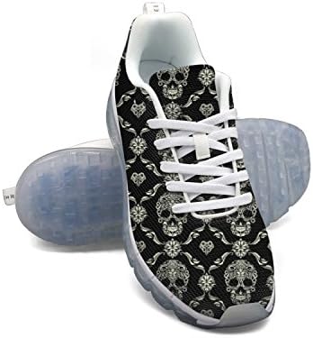 Winging Skull And Flowers Women Fashion Breathable Air Cushion Max Running Jogging Sneakers Shoes