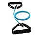 REEHUT Single Resistance Band Exercise Tube with Handle, Door Anchor and Manual, for Resistance Training, Physical Therapy, Home Workouts, Fitness, Pilates, Boxing Strength Training - Blue
