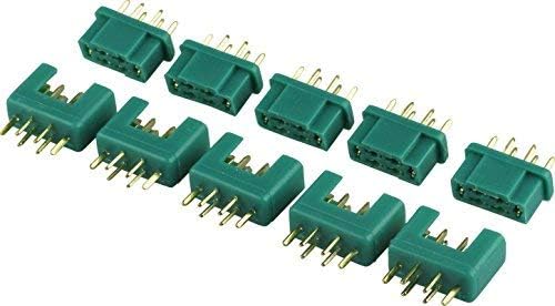 YUNIQUE GREEN-CLEAN-POWER 5 works MPX Multiplex Connectors 6 Pin Plug for RC Battery Male and Female