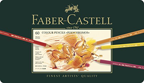 Faber-Castel 110060 Polychromos Colored Pencil Set In Metal Tin, 60 Pieces