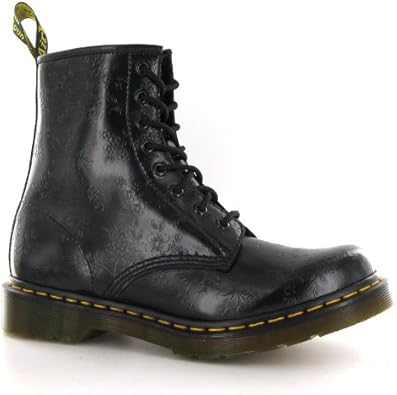 dr martens 1460 qq flowers black