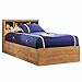 South Shore Little Treasures Twin Storage Bed and Bookcase Headboard, Country Pine