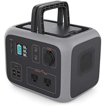 MAXOAK Power Station 500Wh 300W Solar Generator MPPT Sine-Wave Wireless Charging Emergency LED Lighting w/ 2AC Outlet 120V,PD 45W USB-C,DC12V Lithium Battery Backup for Outdoor RV Van Travel Camping