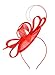Womens Lady Cocktail Fascinator Hat for Wedding Accessory Red