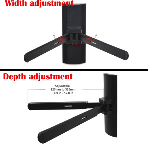 VideoSecu Articulating TV Wall Mount Bracket for Most 23" - 32" Plasma Flat Panel Screen LCD LED TV Displays with Free DVD DVR VCR Mount Bracket ML531BK WO3