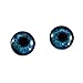 10mm Deep Blue Glass Eyes Doll Irises for Art Polymer Clay Taxidermy Sculptures or Jewelry Making Set of 2