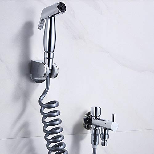 WYYSYNXB Plating Tap with Bathroom Toilet Hand-held Faucet Flusher Pressurized Spray Gun