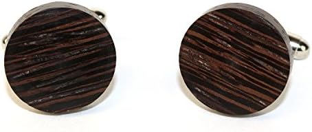 Hand Made Wooden Cuff Links - MADE IN THE USA - variety of colors (Wenge)