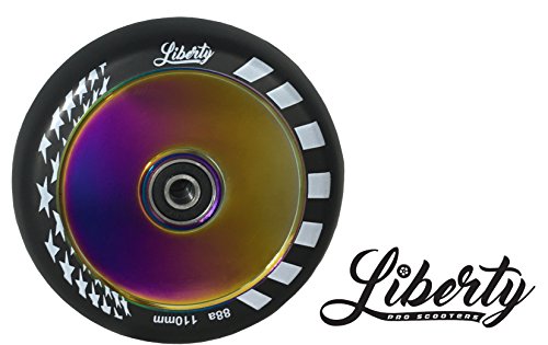 Liberty Pro Scooters- Single Series - 110mm Hollow Core Wheel (Neo Chrome - Oil Slick)