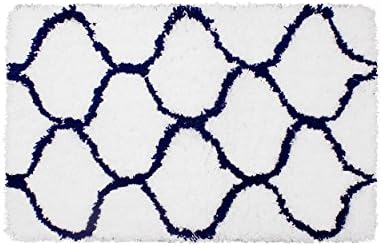 Vista Living Alfred Chunky Shag 24x36 Accent Rug, Indigo/White