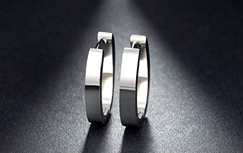 Bodyslam Cool Men's and Women's Stainless Steel Earrings Silver Color&Gold-Color Hoop Earrings Jewelry Punk Brincos