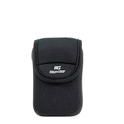 Megagear Nikon Coolpix W300, AW130, Ricoh WG-30W, WG-50 Ultra Light Neoprene Camera Case, with Carabiner - Black - MG1276