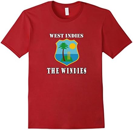 Men's West Indies Cricket T-shirt | The Windies Large Cranberry