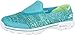 Skechers Performance Womens Go Walk 3 Glisten Walking Shoe,Teal,7.5 M US
