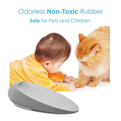 NADAMOO Rubber Door Stopper 4 Pack, Decorative Wall Protector Door Wedge Non Scratching Door Holder Prevents Door from Slamming Shut for Large & Small Door Gaps, Multi Door Surface