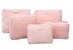 Set of 5 Travel Luggage Organizer Packing Pouch Assorted Size