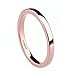 2mm Rose Gold Plated Titanium Ring Engagement Wedding Band