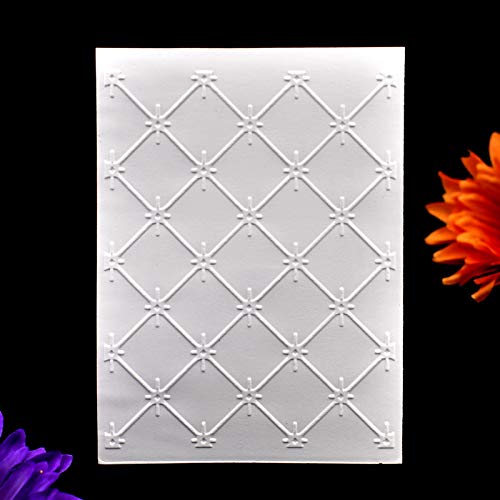 KWELLAM Grid Star Plastic Embossing Folders for Card Making Scrapbooking and Other Paper Crafts